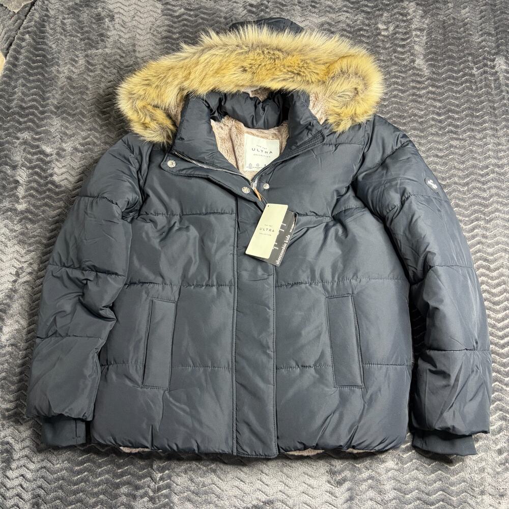 Abercrombie & Fitch Kids Ultra Puffer Jacket black size 15/16 NWT